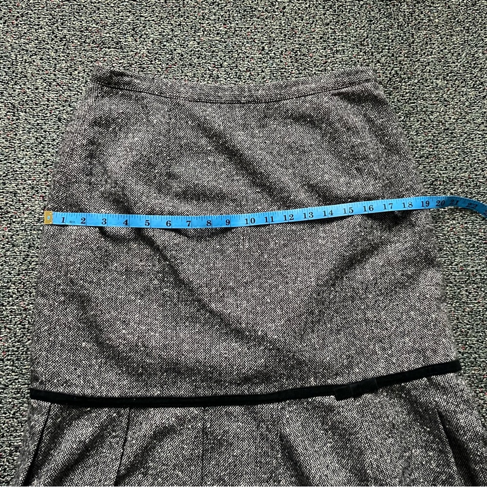 DRESS BARN Black Bow & Grey Vintage Wool Blend Midi Mini Pencil Formal Skirt 10 - Picture 15 of 16